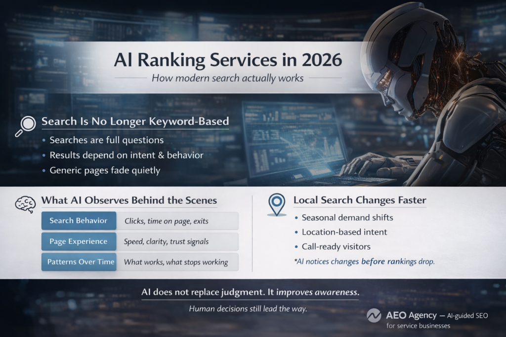 AI Ranking Services Guide Infographic